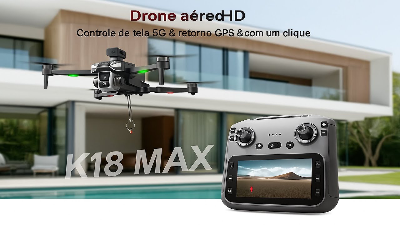 Ferramenta de Marketing Para Corretores de Imóveis Drone K18 Max GPS