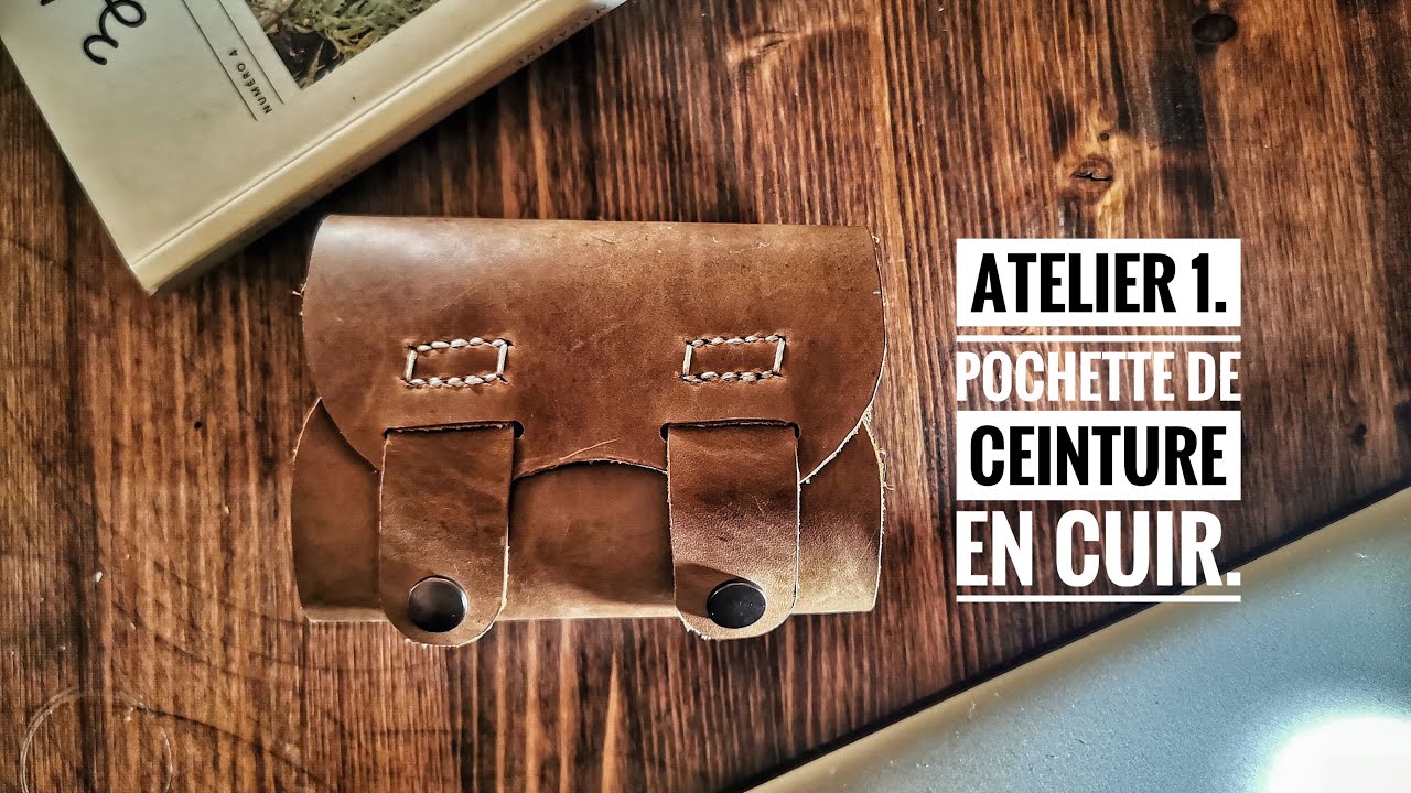 Atelier 1. Pochette de ceinture en cuir et tissu - ALOAWS