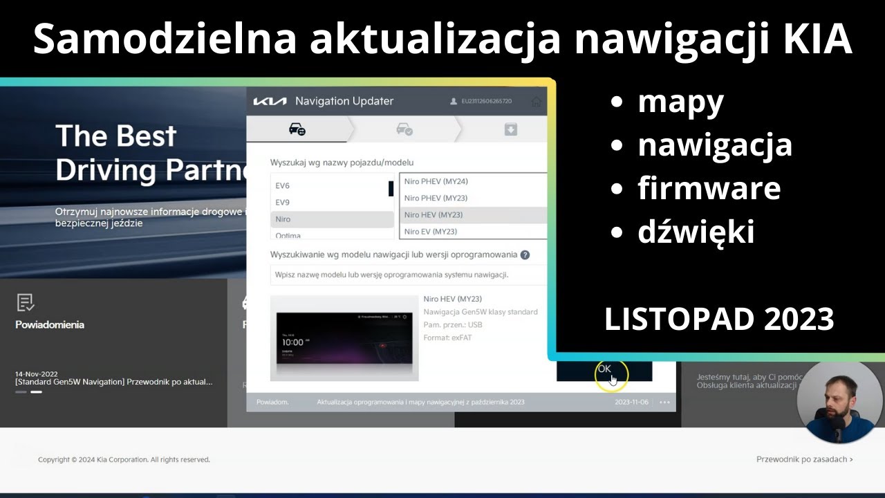 Aktualizacja FABRYCZNEJ NAWIGACJI w Kia / Hyundai / Genesis
