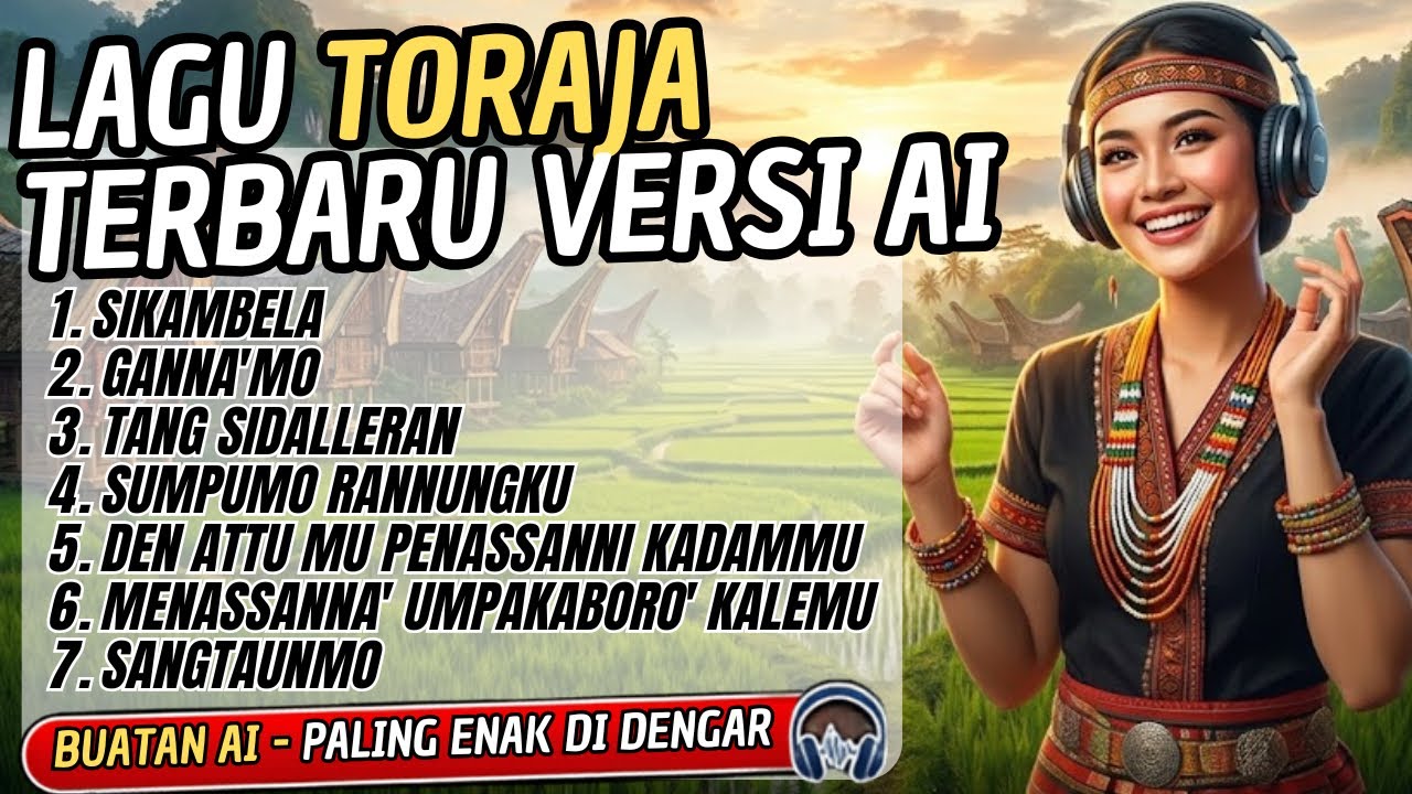 Kumpulan Lagu Toraja Terbaru Versi AI || Terbaik Paling Enak Di Dengar