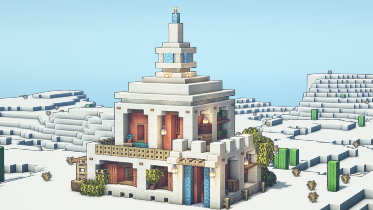 Minecraft Tutorial - How to Build a Cleric Desert House #46