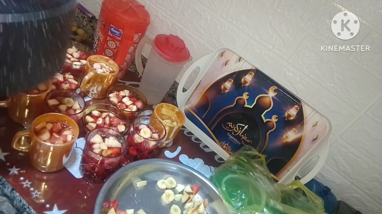 فطار تاني يوم رمضان💜 اكل بايت  فضل من ربنا وعملت احلي جيلي روتين الانجاز والنشاط💔