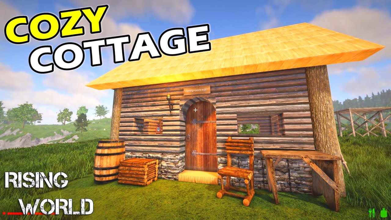 Building a Cozy Cottage and Farm - Rising World Gameplay - Ep 3