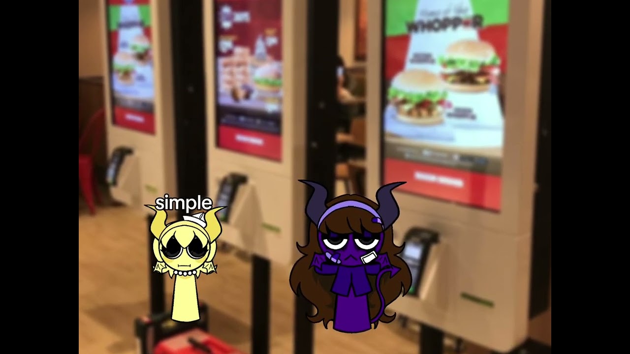 Never bring your younger sister to Burger King ✌️🫩 (Sprunki Vinamixed Shitpost)