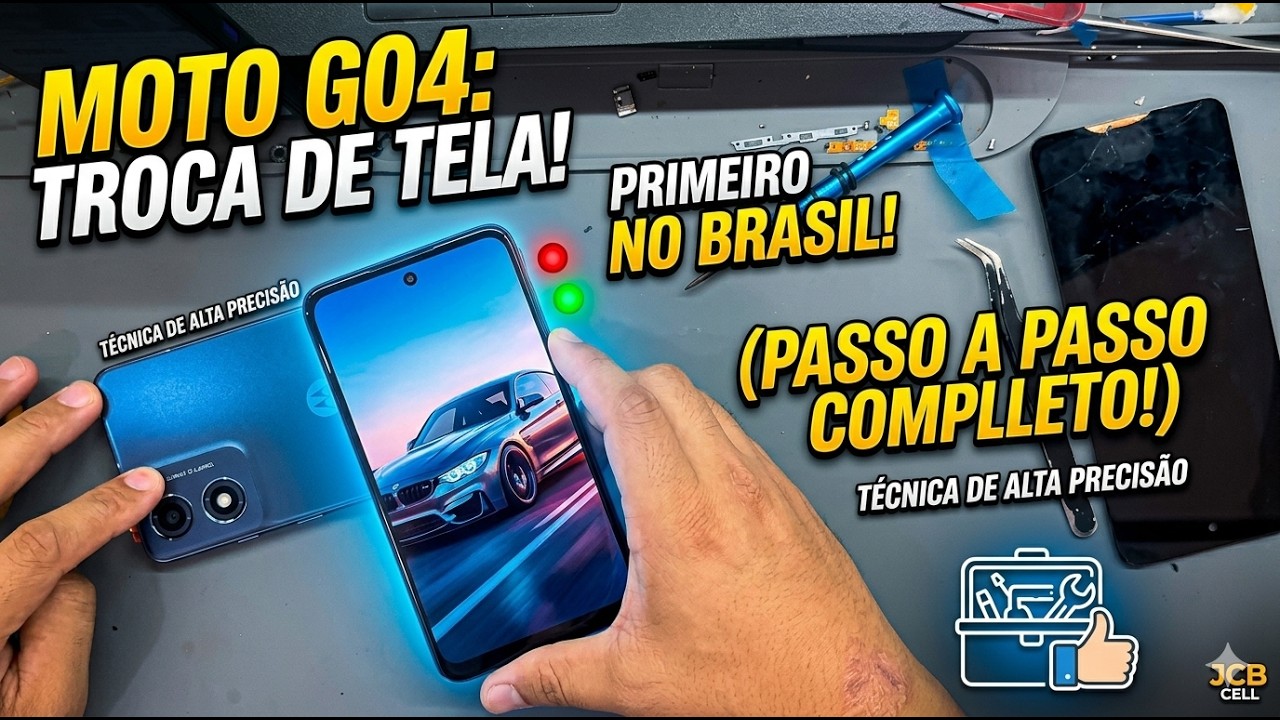Moto G04 com tela quebrada? Veja como trocar PASSO A PASSO! 🔧