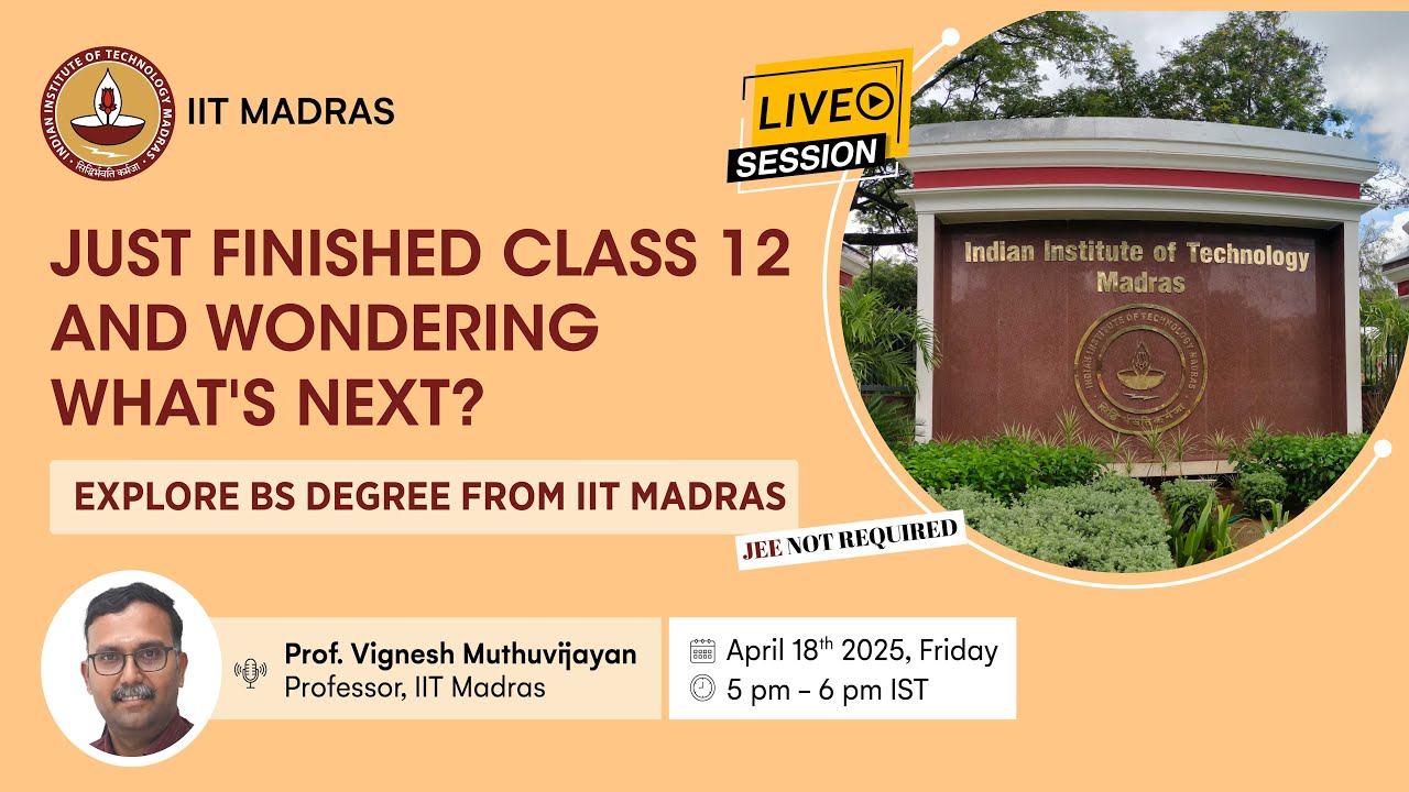 Explore BS Degree from IIT Madras | Prof. Vignesh Muthuvijayan