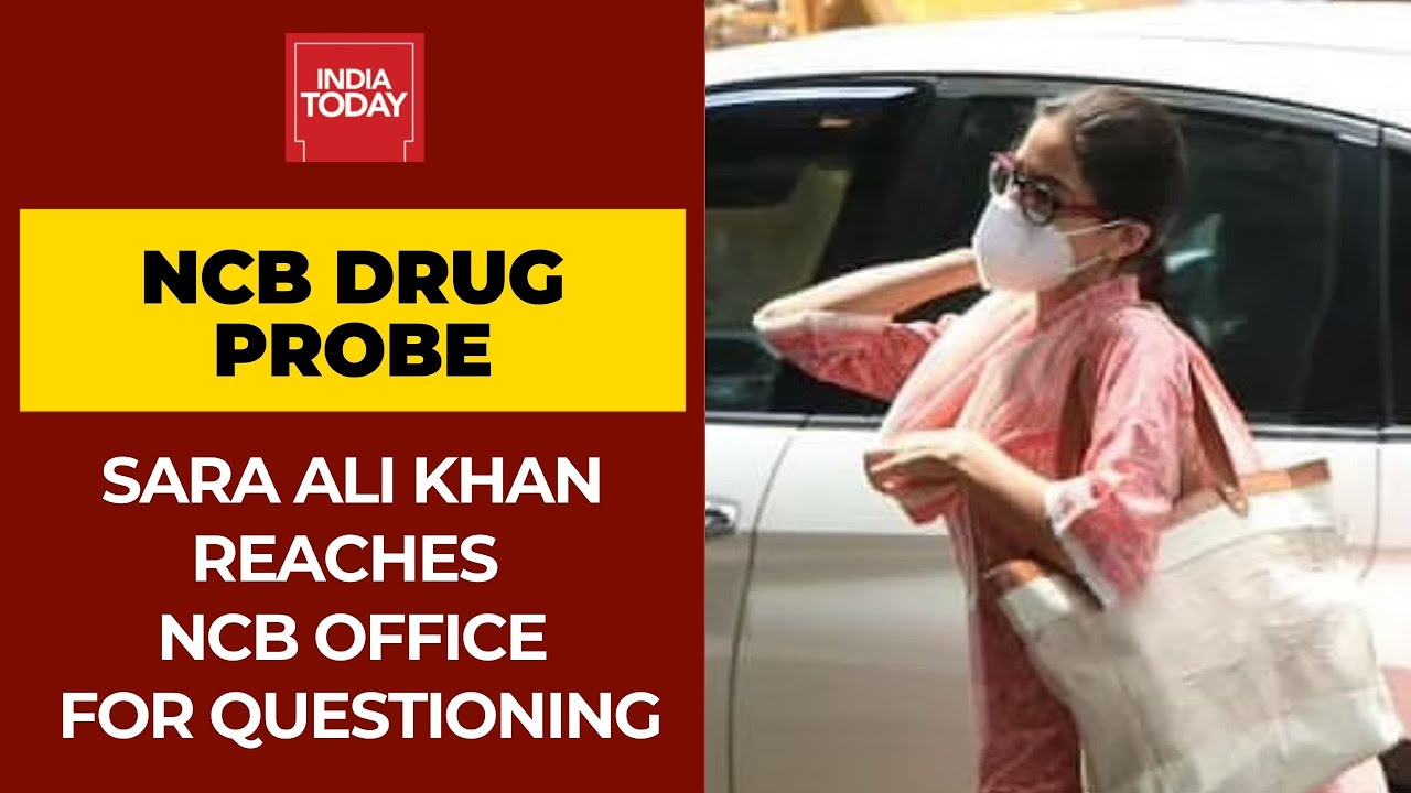 Sara Ali Khan Arrives At NCB Office For Questioning In Bollywood Drug Probe
