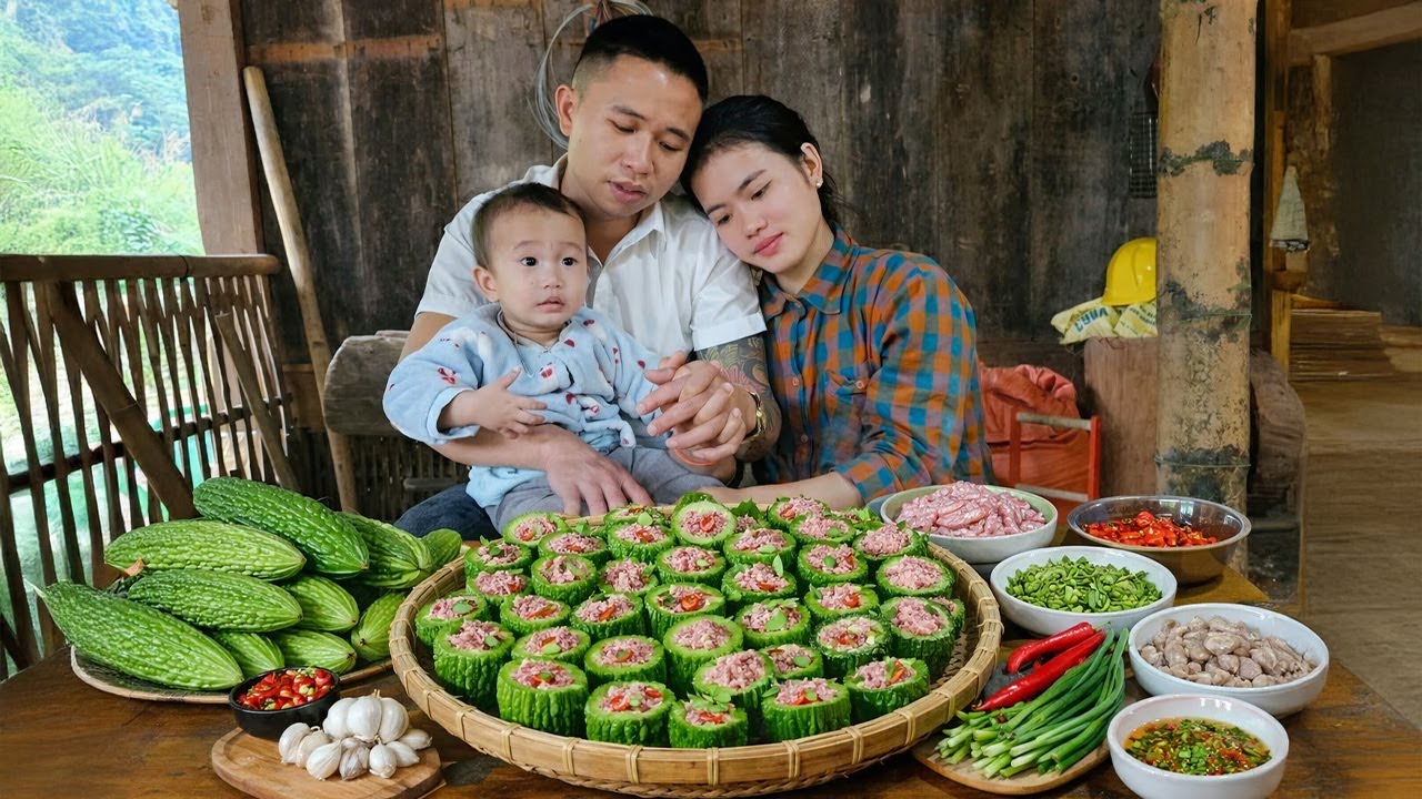 How to Harvest Bitter Melon for Sale at the Market - Buying New Clothes for Nam | Trieu Thi Thuy