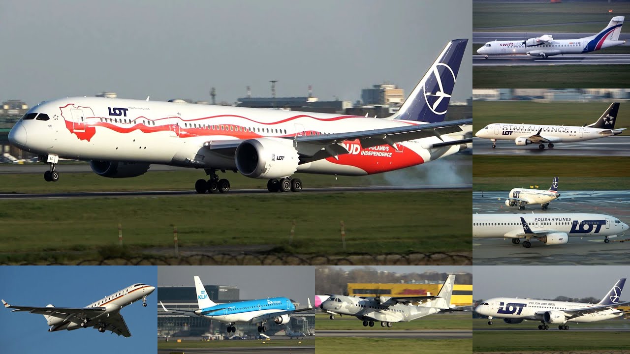 16 aircrafts (Independent 787) at Warsaw - Chopin Airport (WAW/EPWA) (LOT Swiftair KLM Enter)