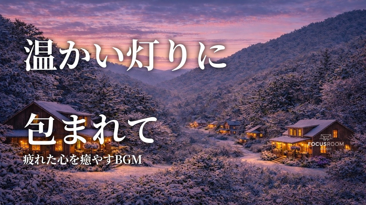 【作業用BGM】夕暮れ、山あいの集落に灯りがともる時間 2h｜（Winter Dusk Piano）