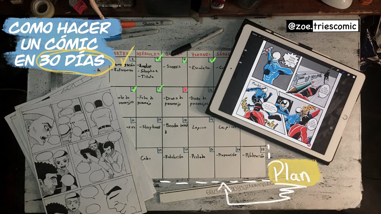 Como hacer un C&Oacute;MIC en solo 30 DIAS - TUTORIAL COMPLETO #comics