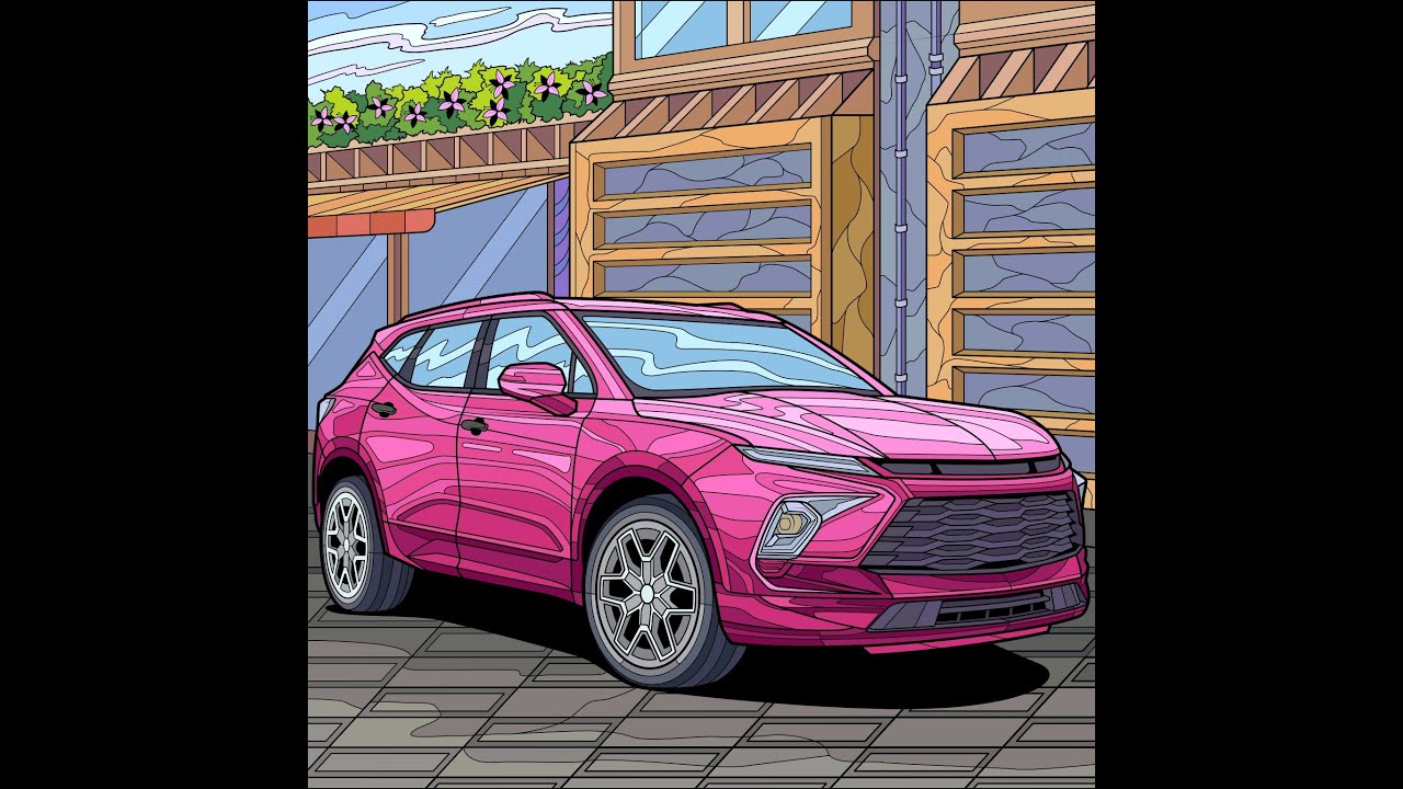 Color with me Fast Car Zen Color #paintbynumber #coloring #relax #mindset #rally  #fun