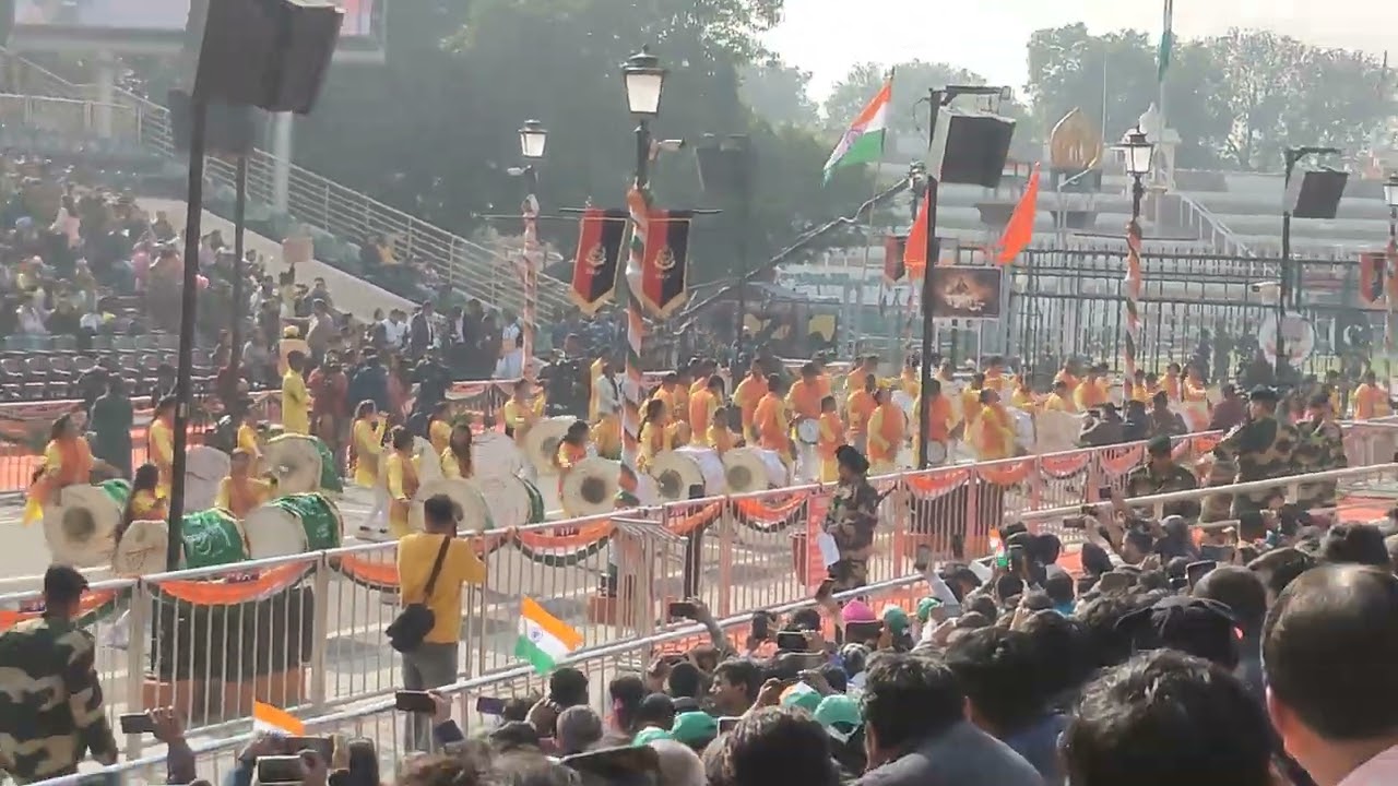 Wagah Border 26 January 2024 Maharashtrian Dhol performance @bsfpunjabfrontier1945