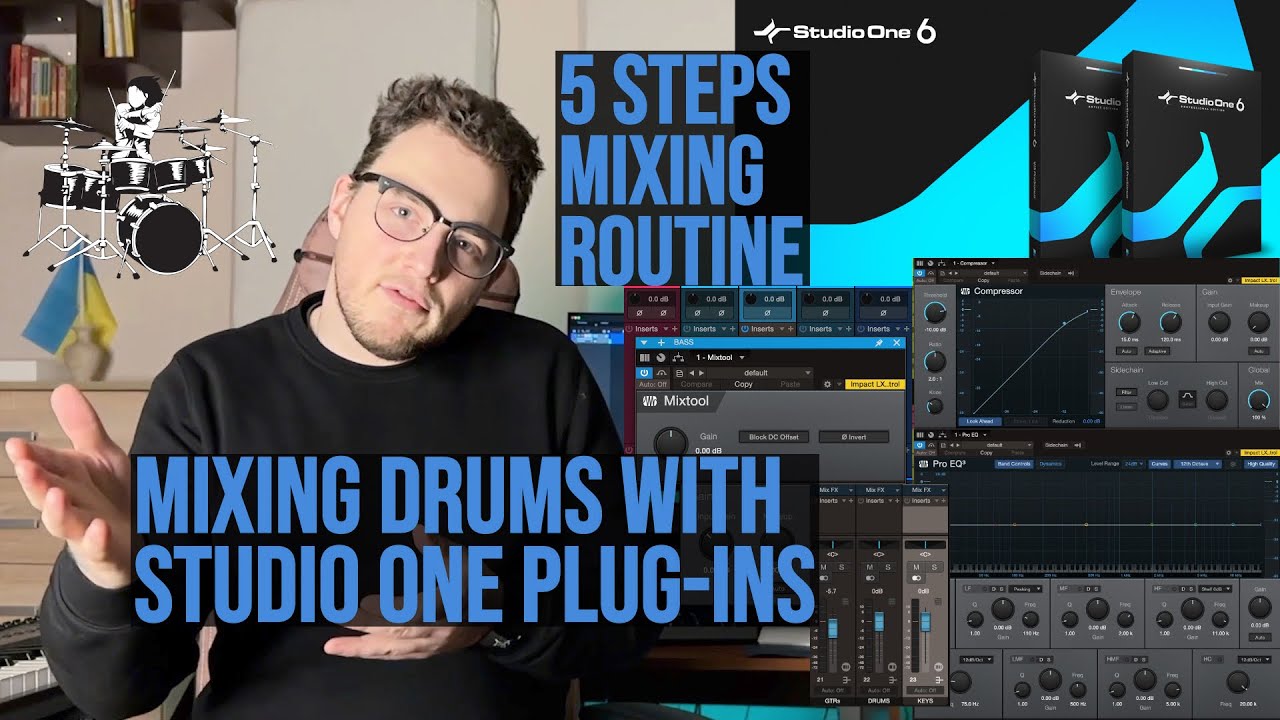 5 STEPS MIXING ROUTINE // Mixing Drums w/ Studio One Plug-ins