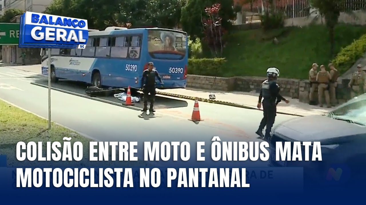 Motociclista morre após colisão com ônibus no Pantanal em Florianópolis