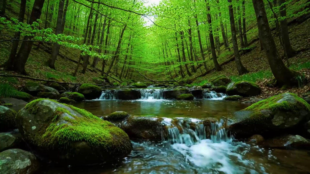 Tranquil Bridge Over Gentle Stream | Relaxing Nature Sounds for Stress Relief & Sleep