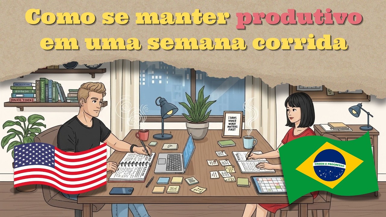 Como se Manter Produtivo em uma Semana Corrida - Inglês Fácil com Tradução — Shadowing Inglês A2