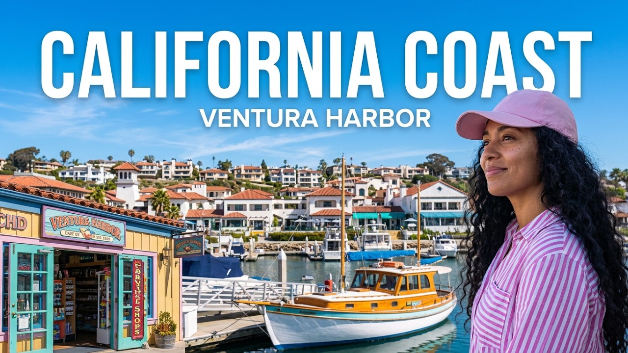 Ventura Harbor Village Walking Tour | California Coastal Harbor 4K