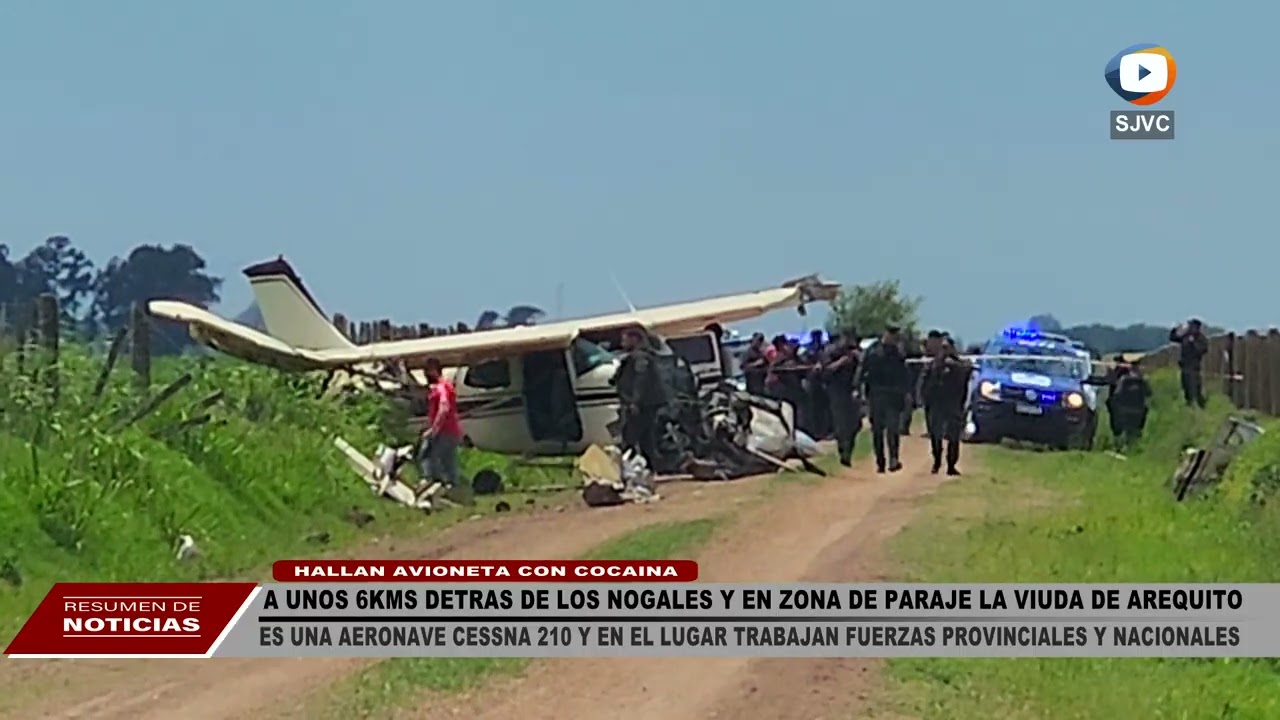Avioneta Cessna 210 con Coca&iacute;na hallada en Arequito
