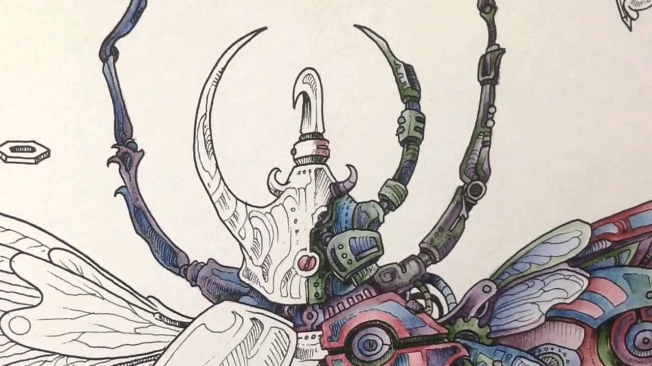 Colored by Julie Bouve - imagimorphia - inktense pencils + tombow blender - speed coloring