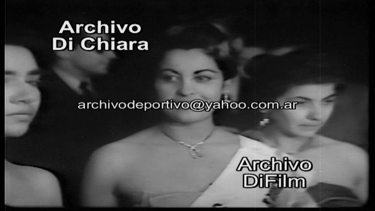 Ileana Carret nueva Miss Argentina - Asiste Isabel Sarli 1956 UG-0020 DiFilm