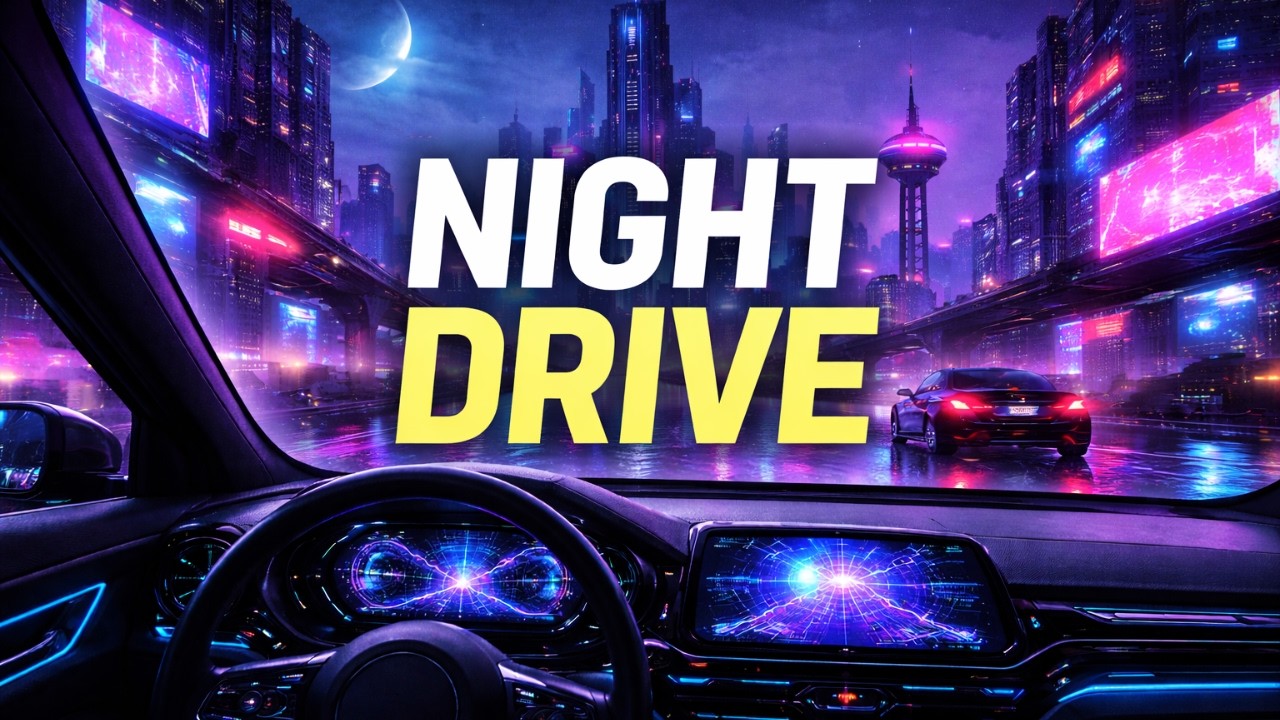 Night Drive – Cyberpunk City Music (30 Minutes)