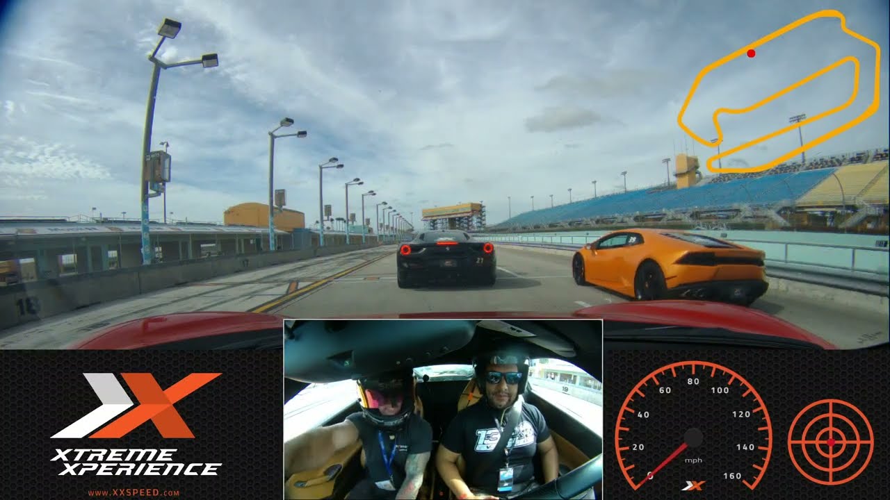 Driving Ferrari 488GTB Homestead Miami Speedway