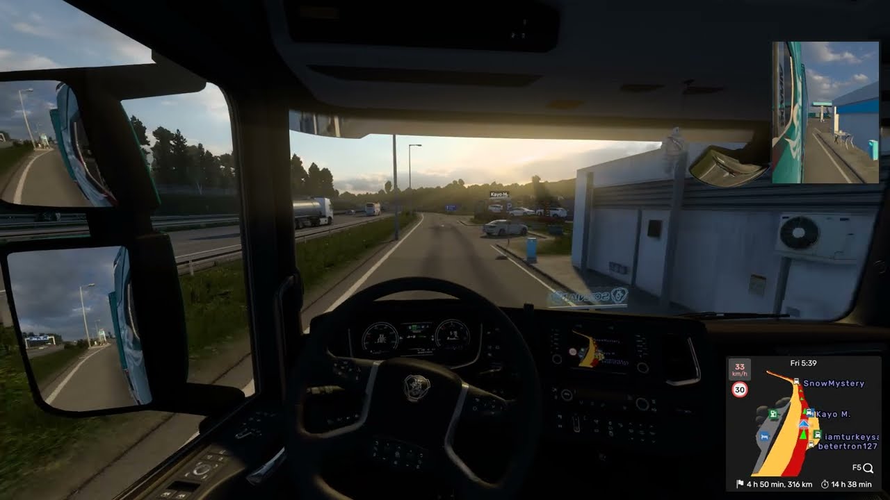 Kayo jumps a barrier! Convoy of 5! ETS2 Sweet Truck Haul job 290. Electronics from Frankfurt to Kiel