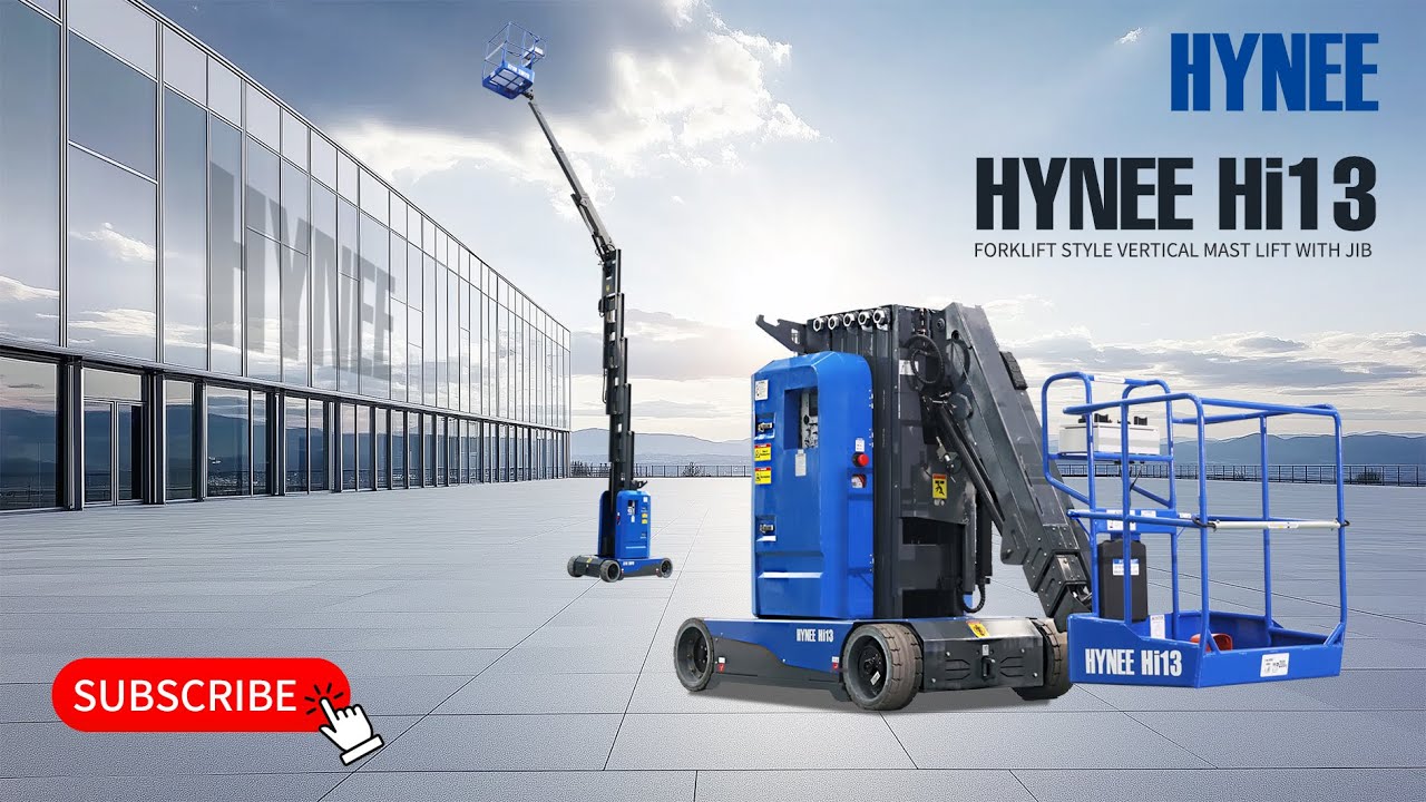 🎥 Hi13 Vertical Mast Lift, your ultimate assistant for aerial work!