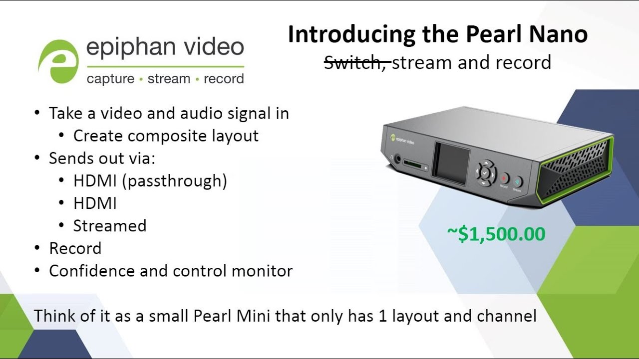 Introducing The Epiphan Pearl Nano