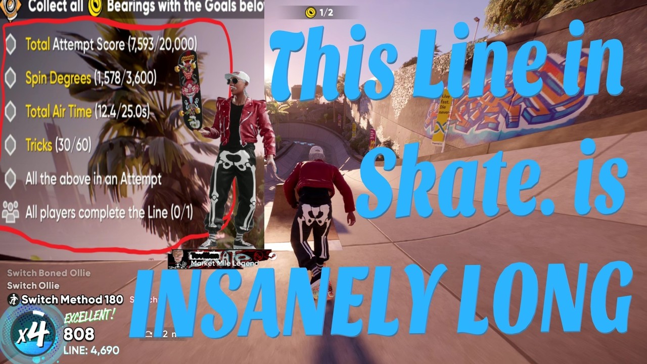 Completing The HARDEST Line in the New SKATE. Update