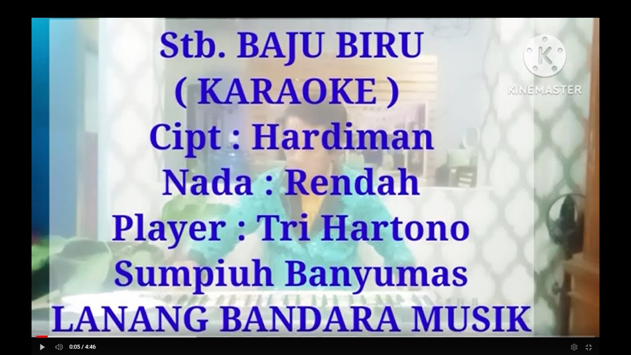 Stb BAJU BIRU, KARAOKE, Nada Pria, Tri Hartono, LANANG BANDARA