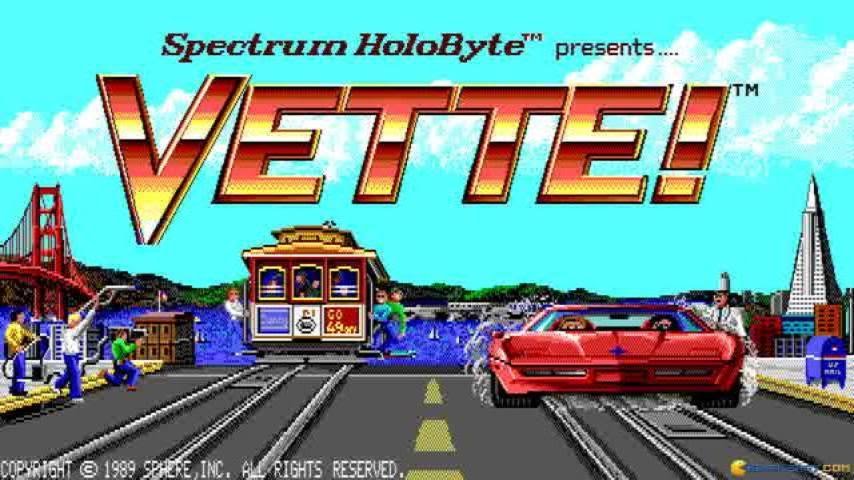 Vette! gameplay (PC Game, 1989)