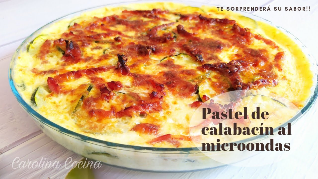 PASTEL de CALABACÍN al MICROONDAS, fácil y sin complicaciones