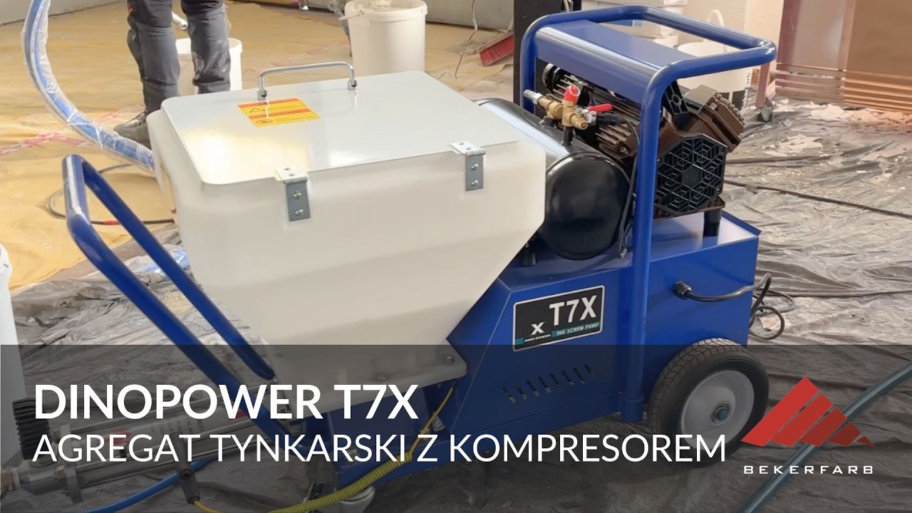 DinoPower T7X: Samowystarczalny agregat z kompresorem. Klejenie siatki bez wysiłku! | BEKERFARB