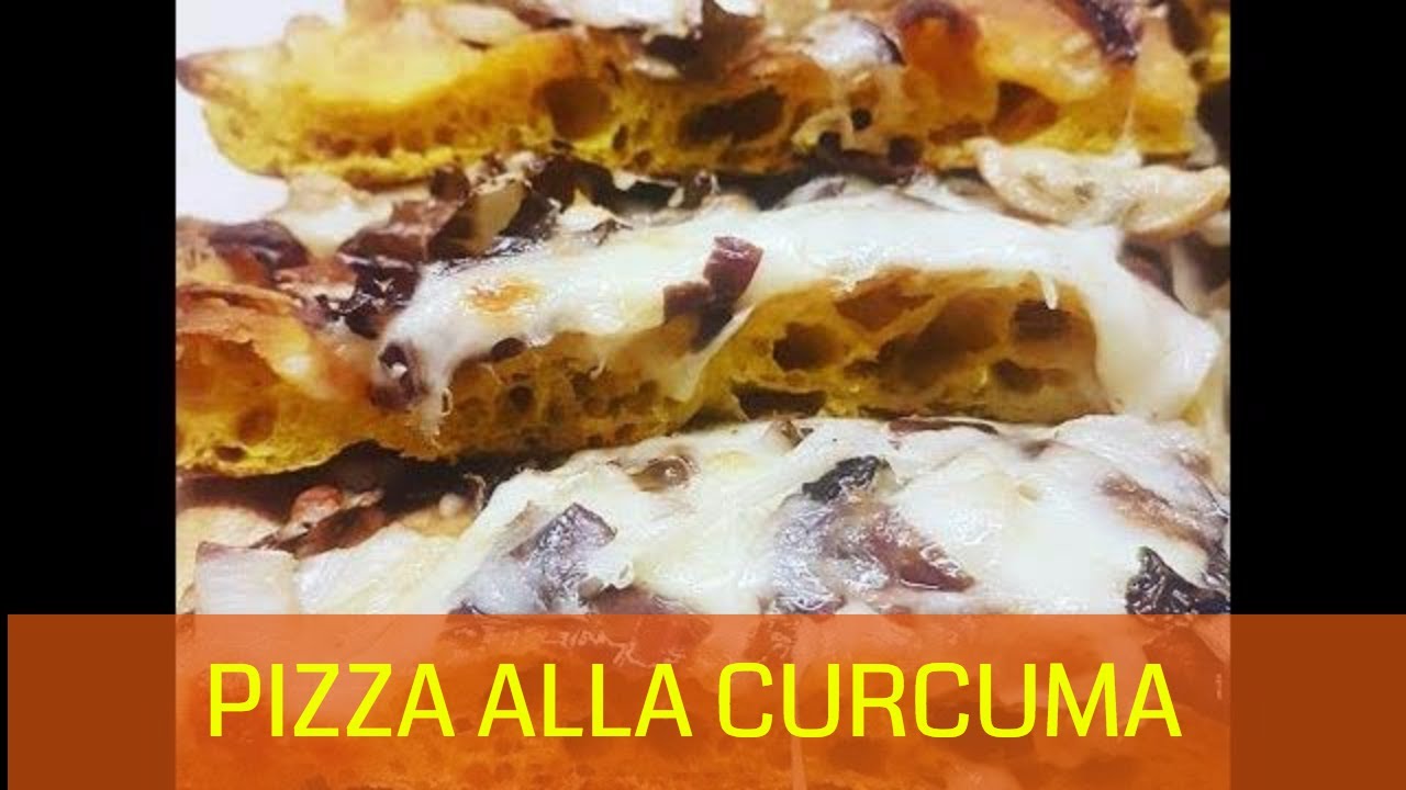 Pizza in teglia alla CURCUMA, impasto in 5 minuti ( Piu tempo di lievitazione)