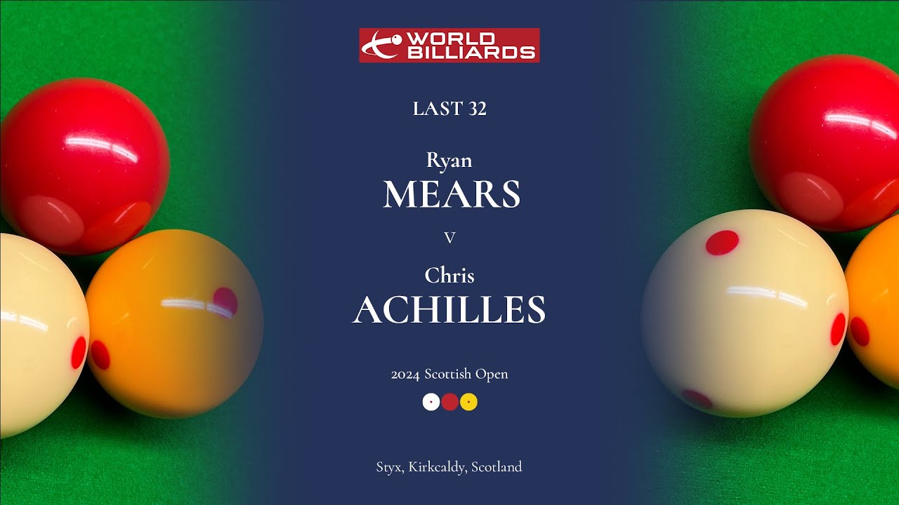 Ryan Mears v Chris Achilles | Last 32 | 2024 Scottish Open | World Billiards