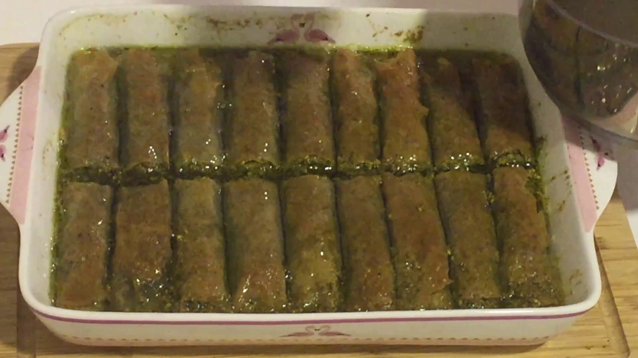 Glutensiz fıstıklı sarma (dürüm)