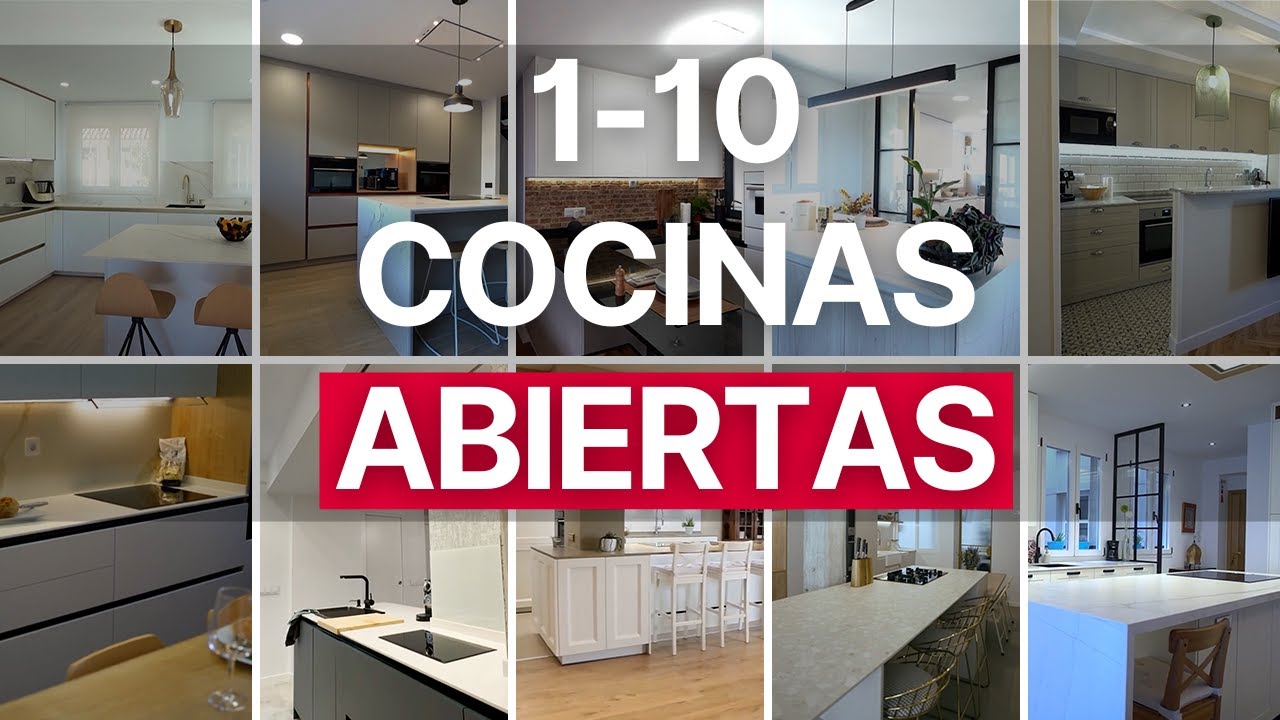 10 Cocinas ABIERTAS para inspirarte:💡Ideas de Cómo abrir la cocina al salón.