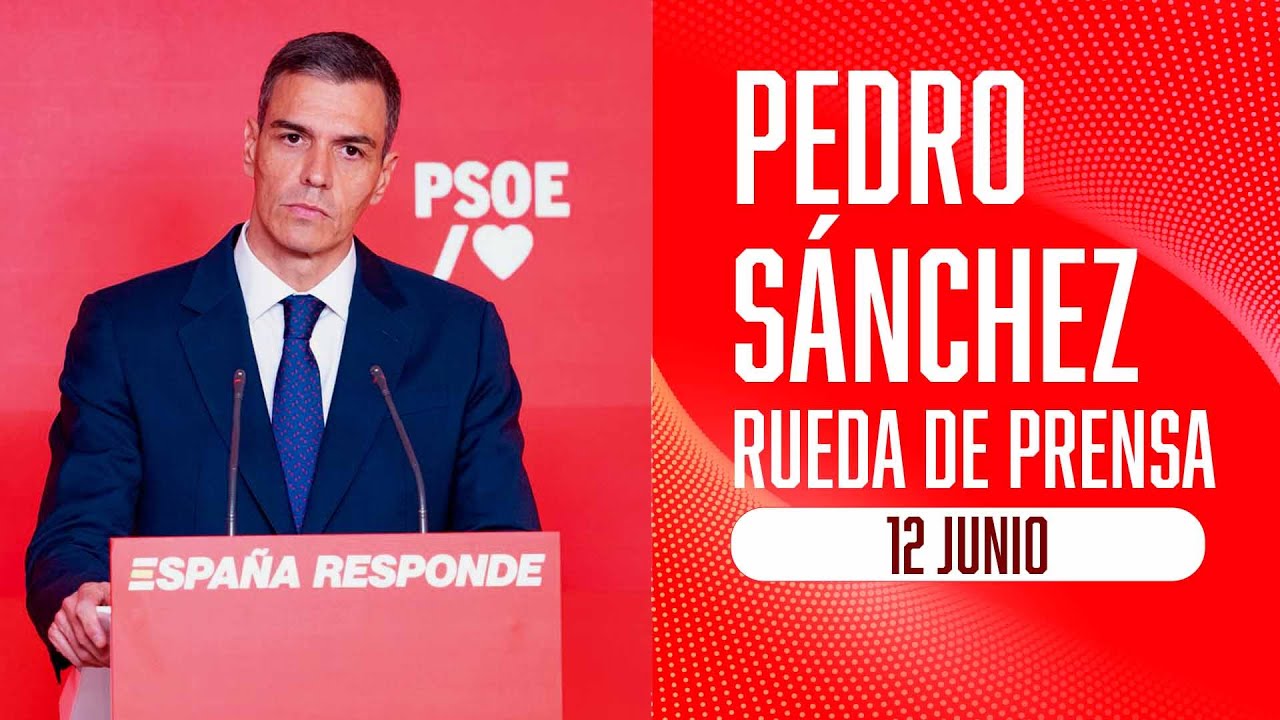 Press conference of Pedro S&aacute;nchez