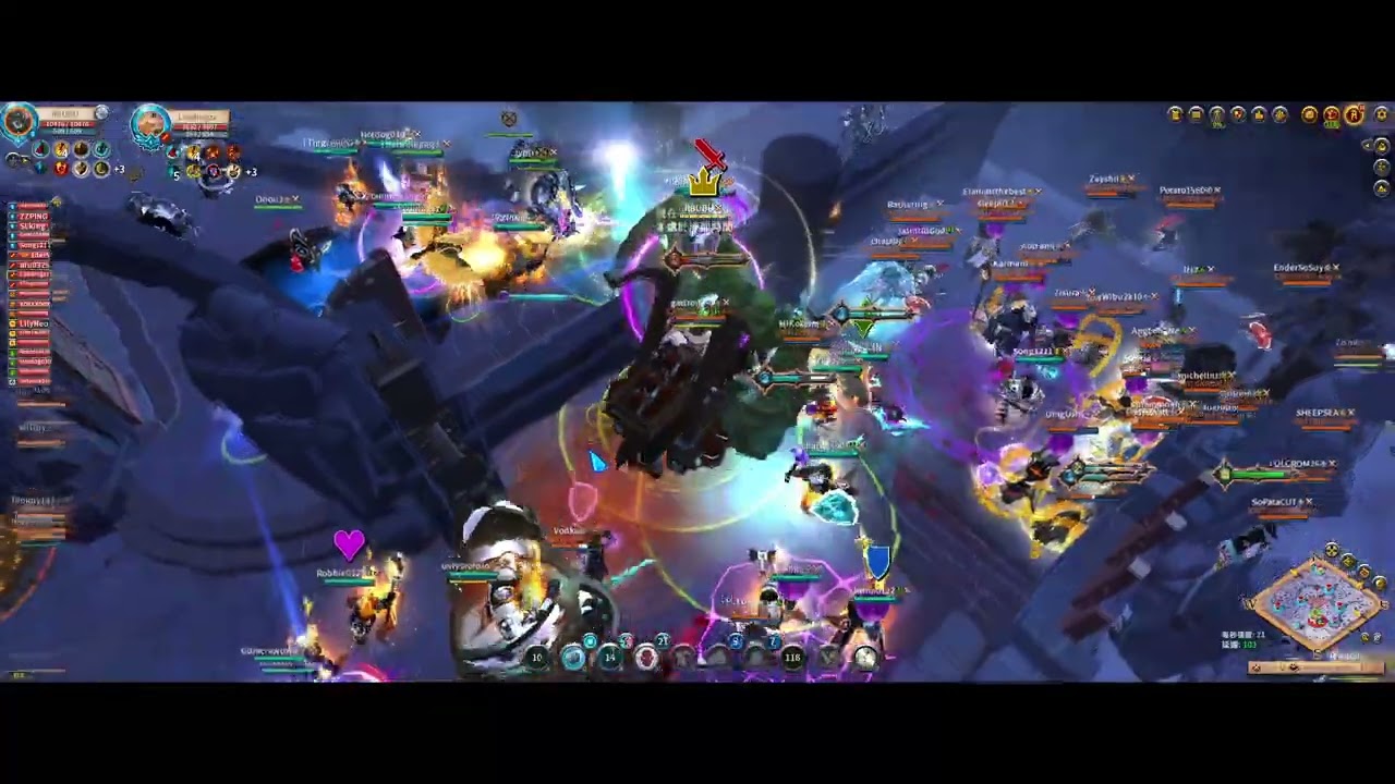Albion Online 0207 圍城弩城堡打到死 24 vs 104   這套1der5RE   21k22d