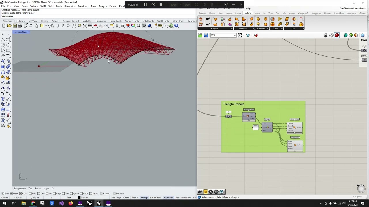 Grasshopper Datasets Part 2 - Spaceframe