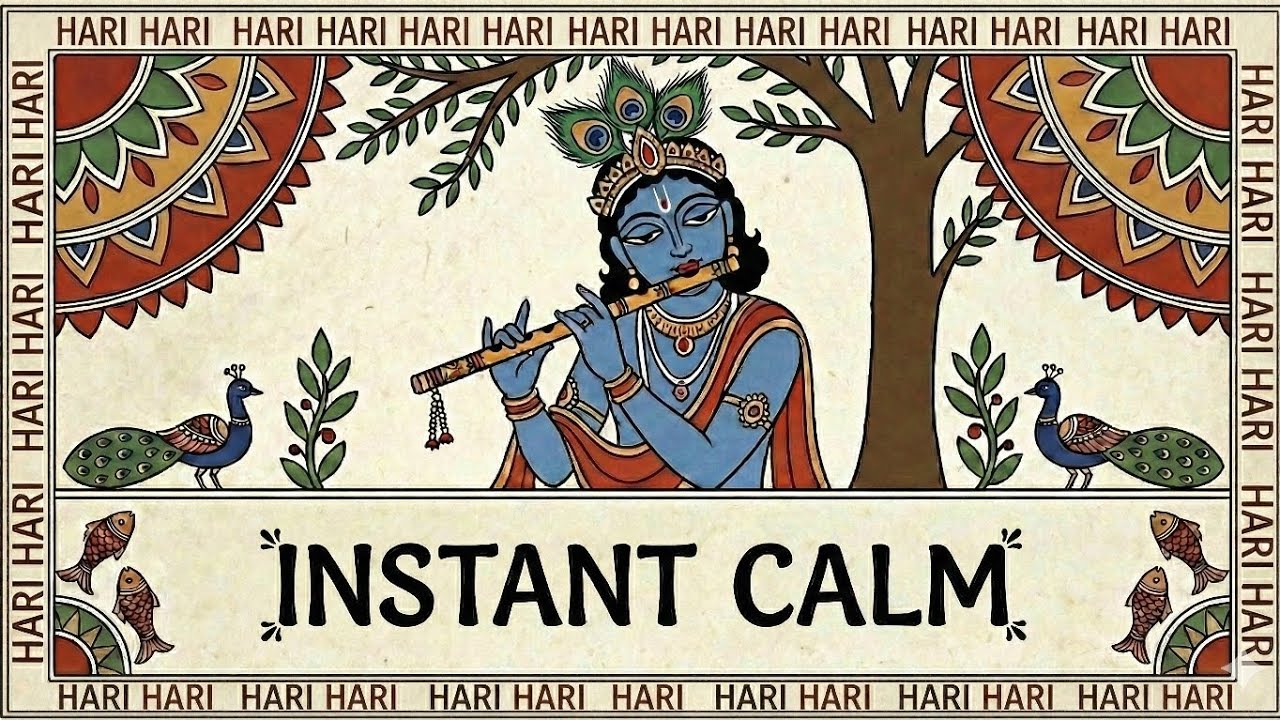 Instant Calm:1Hour Krishna Flute & Sitar | Stress Relief Music | Emotional Trauma Healing