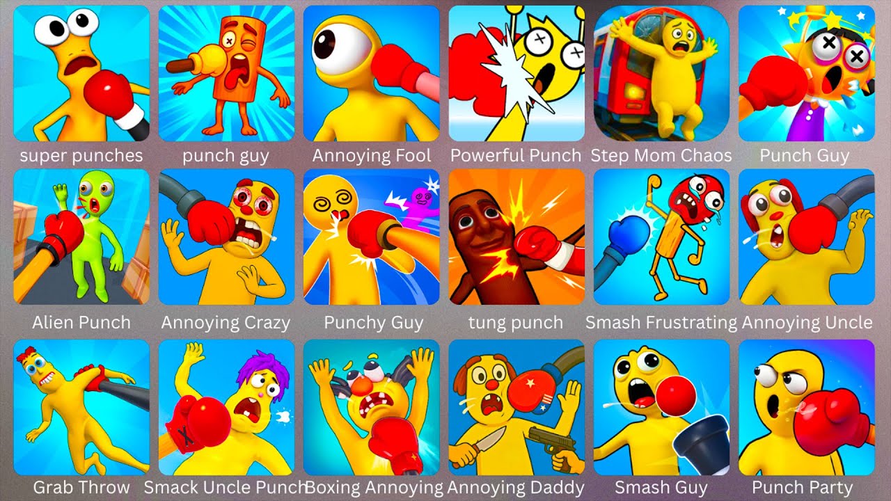 Annoying Uncle Punch Game, Smash Guy, Super Punches, Boxing Annoying Punch, Grab Throw, Punch Guy...