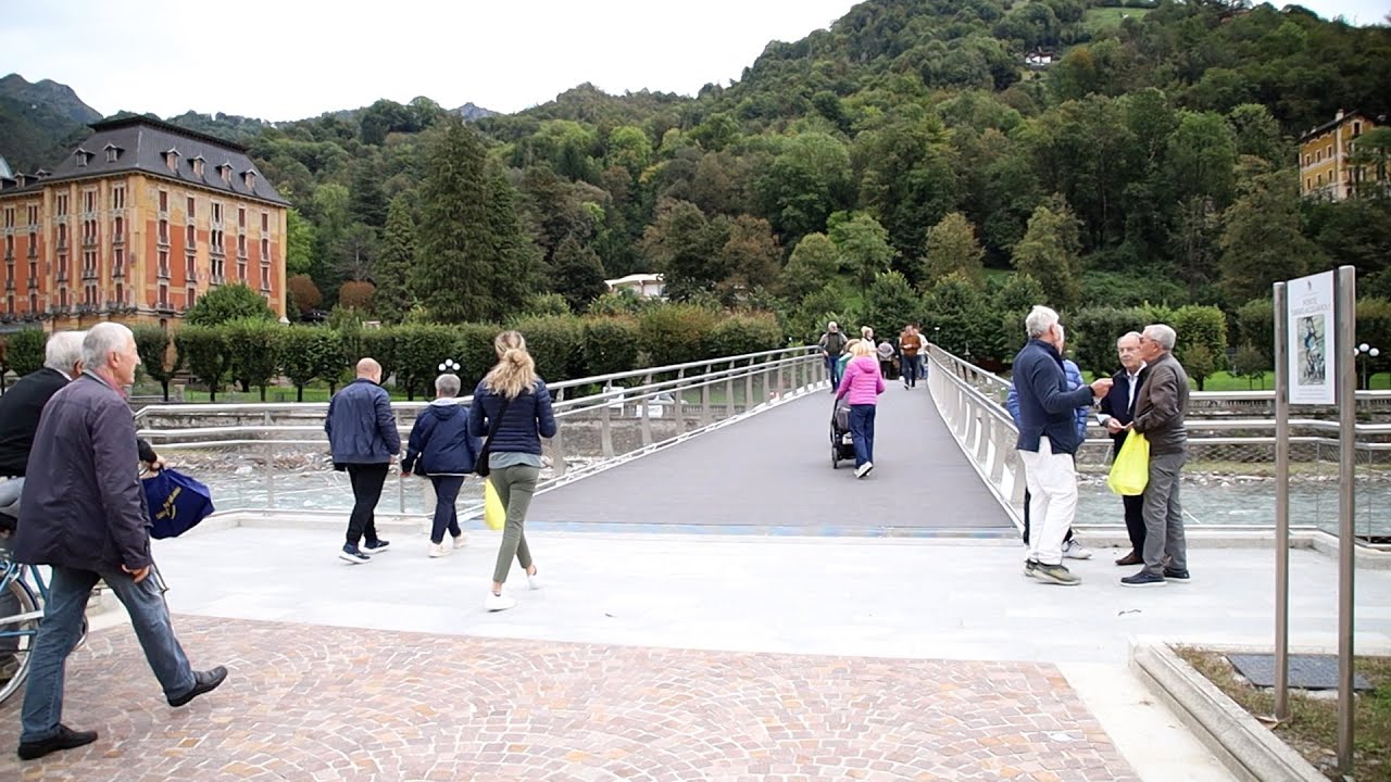 San Pellegrino Terme, aperto il nuovo ponte ciclopedonale