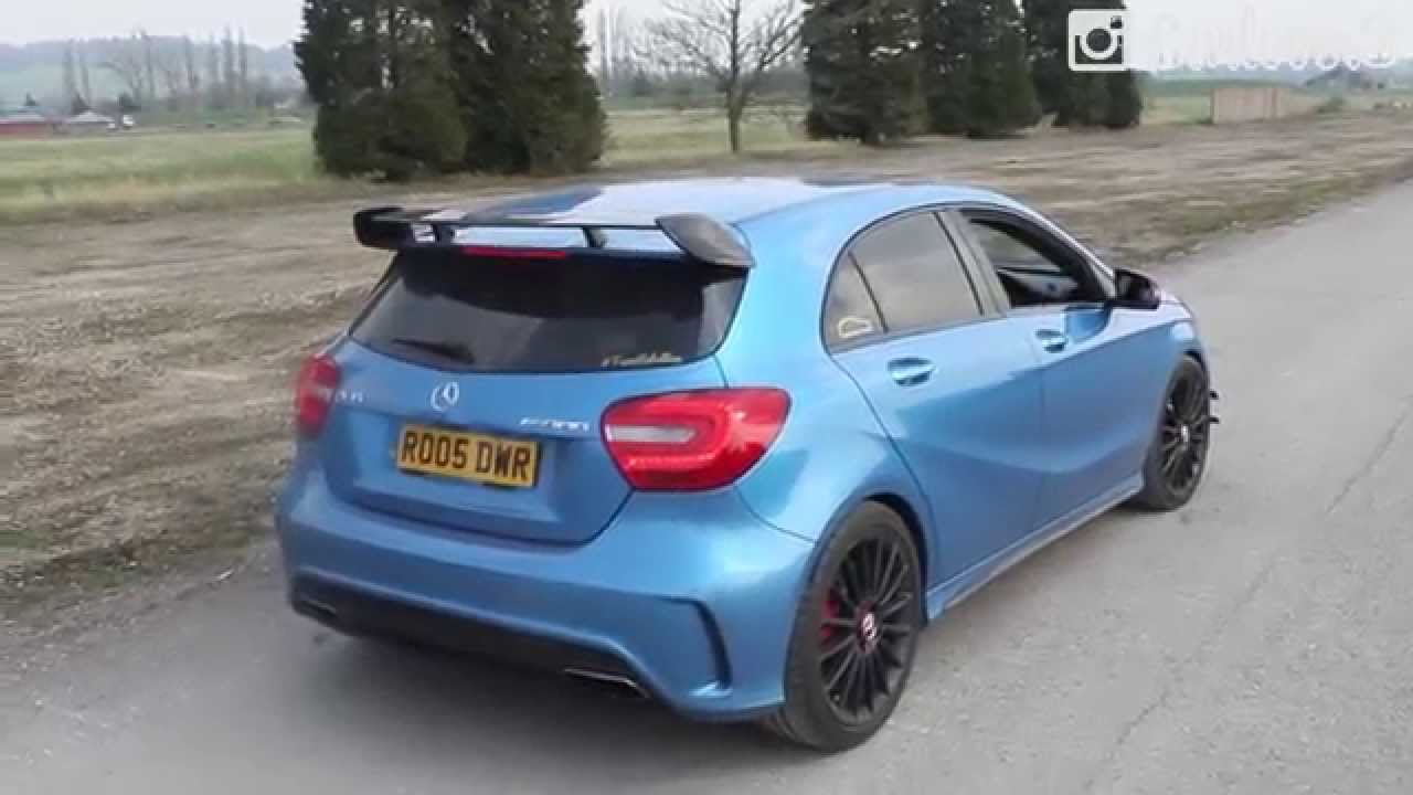 TUNED Mercedes Benz A45 4Matic AMG Launch Control, Revs & Downshifts !!!