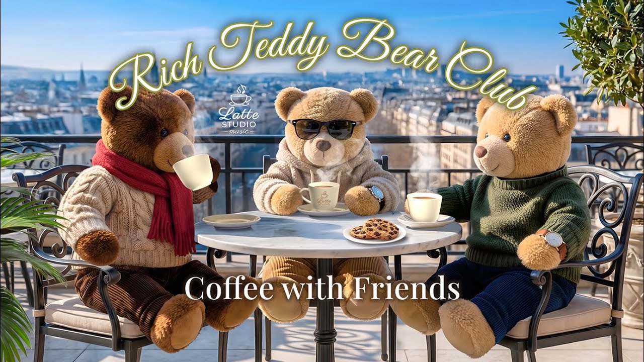Slow Morning Coffee with Friends ☕ Rich Teddy Bear Club