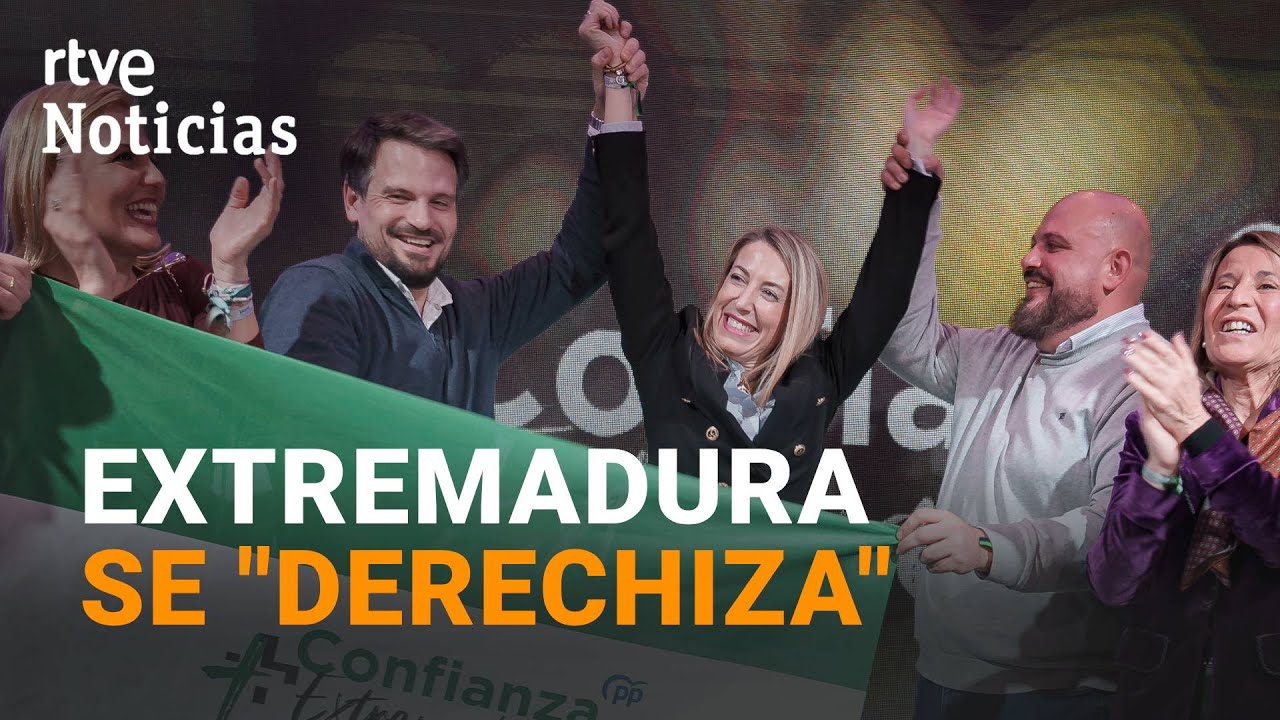 ELECCIONES EXTREMADURA: EL PP NECESITA A VOX para GOBERNAR y el PSOE en M&Iacute;NIMO HIST&Oacute;RICO | RTVE