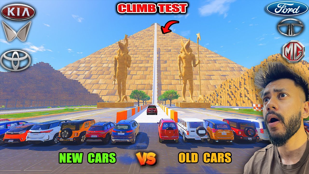 WHICH INDIAN SUV🚗NEW VS OLD WILL CLIMB⚠️ THIS HIGHEST PYRAMID ROAD | GTA 5 ABHISHEKKZ GAMING