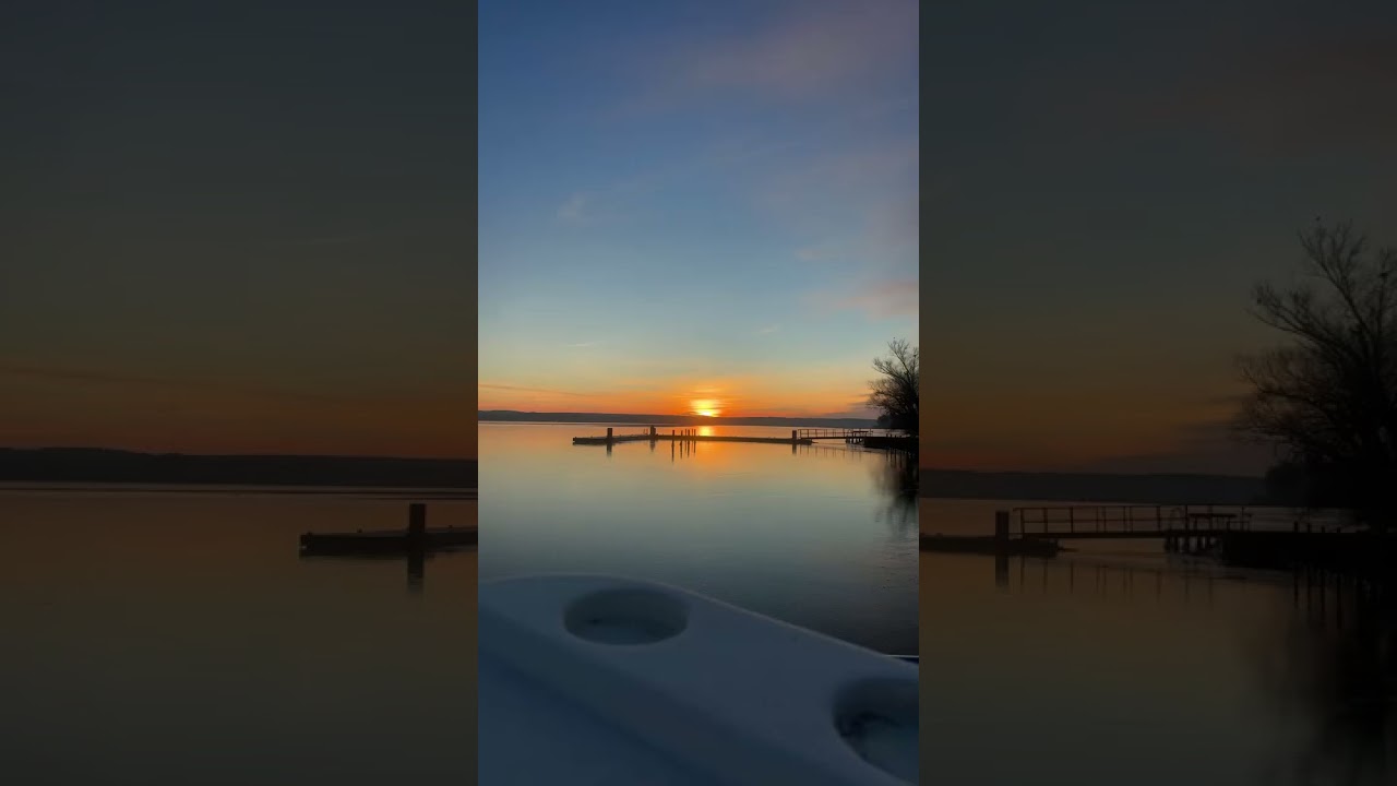 Sonnenaufgang in Original Geschwindigkeit über dem See (28.12.25)